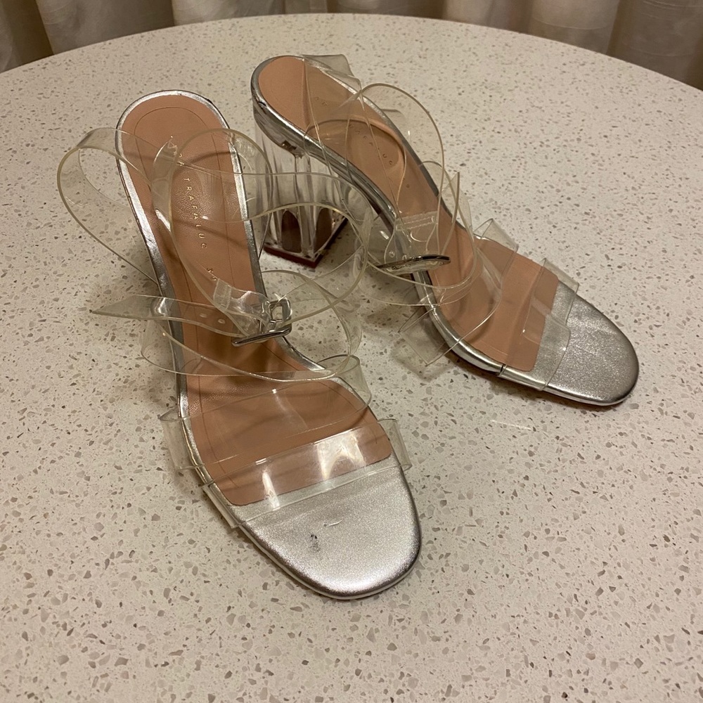 Zara High Heels Vinyl Sandals